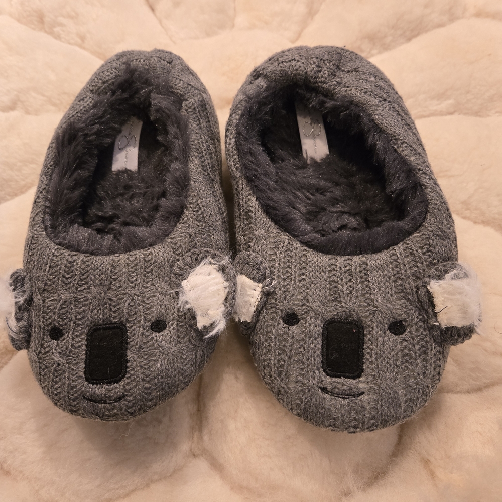 Jessica Simpson Gray Koala Slippers